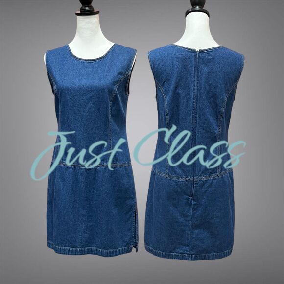 Vintage Just Class Denim Skort Dress Size Small - Picture 1 of 11